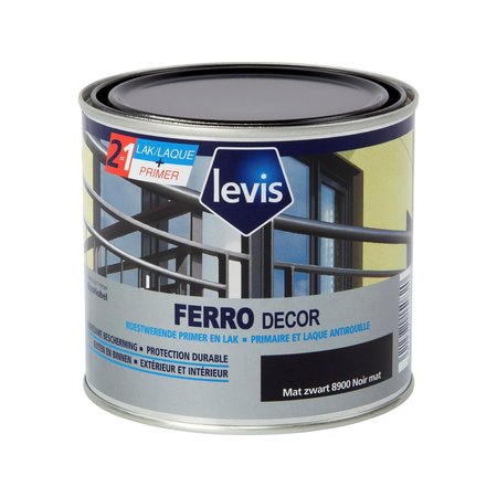 LEVIS FERRO DECOR 8900 ZWART MAT 500ML