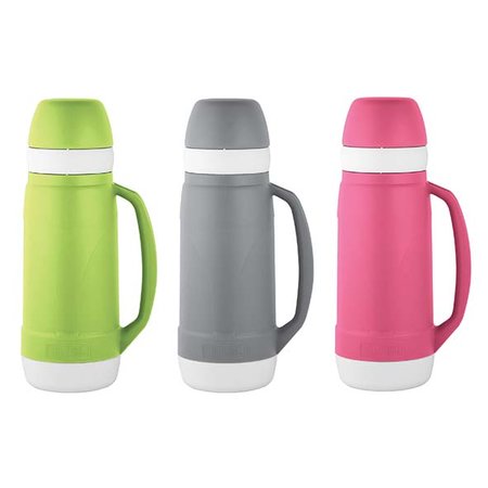 THERMOS ACTION ISOLEERFLES 0.5L ROOS/GROEN/GRIJS ASS -LOT-