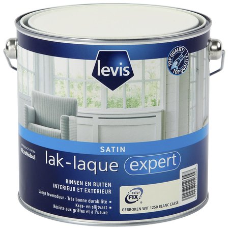 LEVIS EXPERT LAK BUITEN SATIN GEBROKEN WIT 2.5L