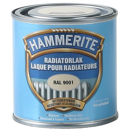 HAMMERITE RADIATORVERF SATIJN RAL 9001 250ML