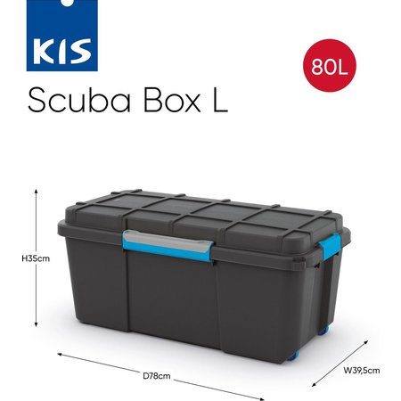 KIS SCUBA BOX L DEKSEL + WIELEN 39.5X35X78CM