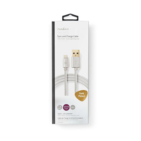 SYNC/CHARGE KABEL A M - 8-PINS LIGHTNING M 1.00 M