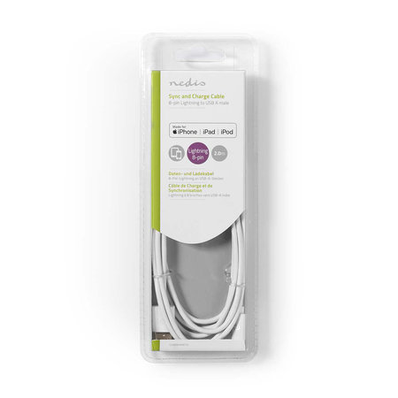 SYNC/CHARGE KABEL A M - 8-PINS LIGHTNING M 2.00 M