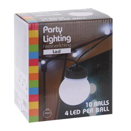 PARTYLIGHTS / FEESTVERLICHTING 10LED WIT