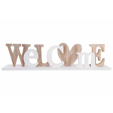 LETTERDECO -WELCOME- HOUT 40X10CM WIT