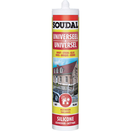 SOUDAL UNIVERSELE SILICONE WIT 290ML